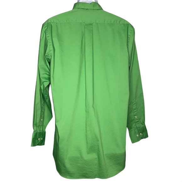 🧧SALE🧧 Izod Mens Button Down Shirt Classic Fit Stretch Green Classic M - Picture 4 of 7